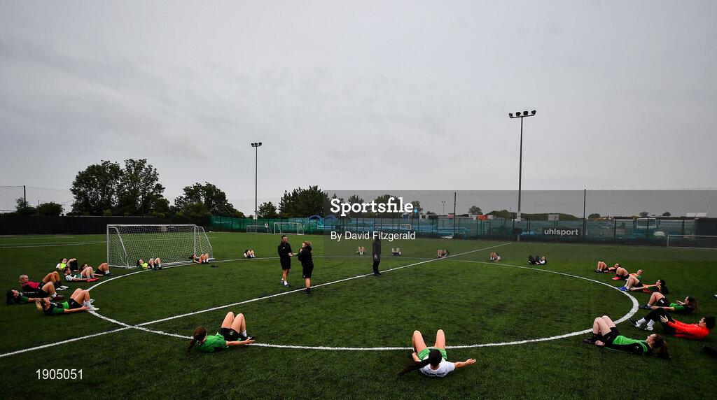 19 June 2020; A general view during a Peamount United squad training session in Greenogue in Newcastle, Dublin. Following approval from the Football Association of Ireland and the Irish Government, a number of national league teams have been allowed to resume collective training. On March 12, the FAI announced the cessation of all football under their jurisdiction upon directives from the Irish Government, the Department of Health and UEFA, in an effort to contain the spread of the Coronavirus (COVID-19) pandemic. Photo by David Fitzgerald/Sportsfile