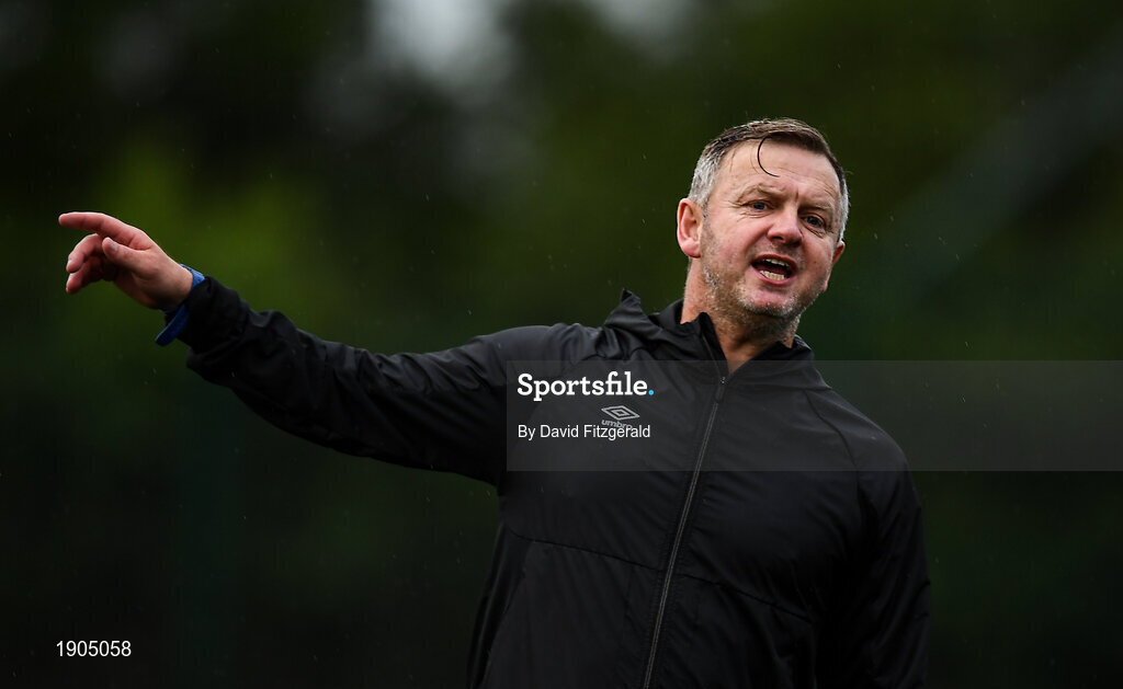 19 June 2020; Manager James O'Callaghan during a Peamount United squad training session in Greenogue in Newcastle, Dublin. Following approval from the Football Association of Ireland and the Irish Government, a number of national league teams have been allowed to resume collective training. On March 12, the FAI announced the cessation of all football under their jurisdiction upon directives from the Irish Government, the Department of Health and UEFA, in an effort to contain the spread of the Coronavirus (COVID-19) pandemic. Photo by David Fitzgerald/Sportsfile