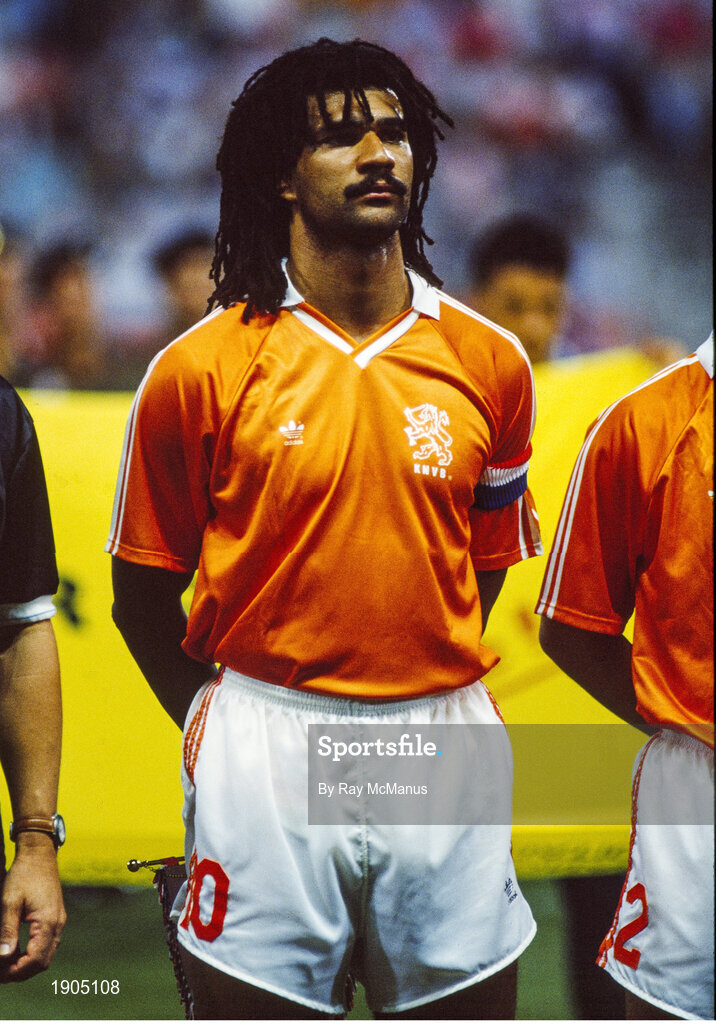 21 June 1990; Ruud Gullit of Netherlands prior to the FIFA World Cup 1990 Group F match between Republic of Ireland and Netherlands at Stadio La Favorita in Palermo, Italy. Photo by Ray McManus/Sportsfile