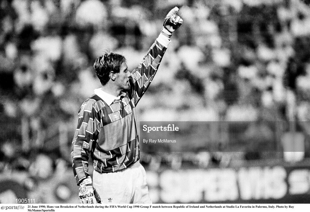 21 June 1990; Hans van Breukelen of Netherlands during the FIFA World Cup 1990 Group F match between Republic of Ireland and Netherlands at Stadio La Favorita in Palermo, Italy. Photo by Ray McManus/Sportsfile