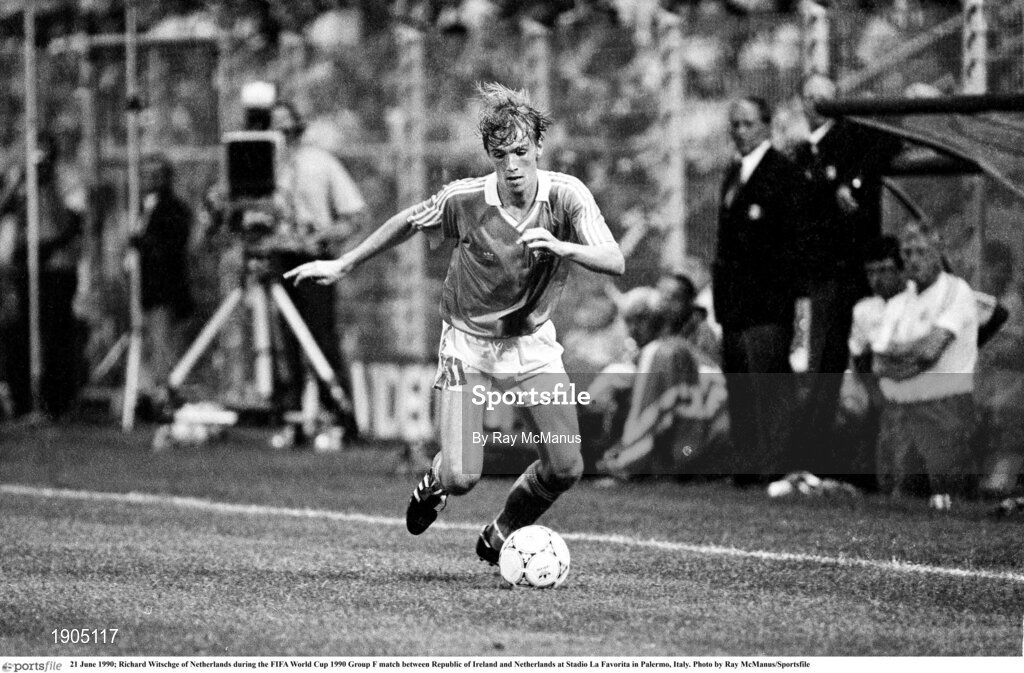 21 June 1990; Richard Witschge of Netherlands during the FIFA World Cup 1990 Group F match between Republic of Ireland and Netherlands at Stadio La Favorita in Palermo, Italy. Photo by Ray McManus/Sportsfile