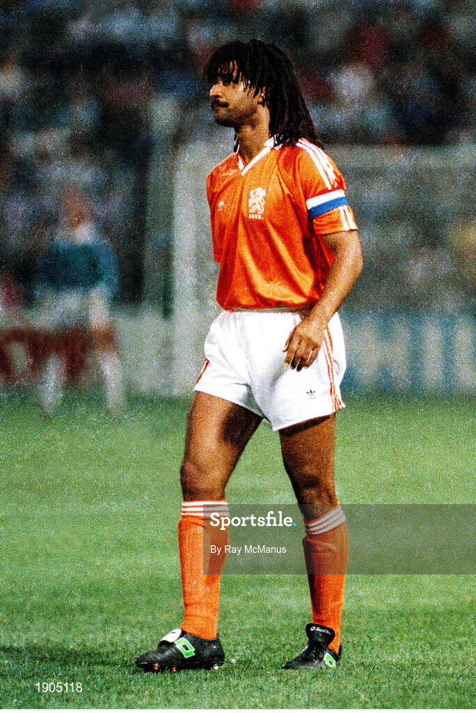 21 June 1990; Ruud Gullit of Netherlands during the FIFA World Cup 1990 Group F match between Republic of Ireland and Netherlands at Stadio La Favorita in Palermo, Italy. Photo by Ray McManus/Sportsfile