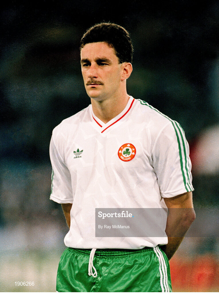 30 June 1990; John Aldridge of Republic of Ireland prior to the FIFA World Cup 1990 Quarter-Final match between Italy and Republic of Ireland at the Stadio Olimpico in Rome, Italy. Photo by Ray McManus/Sportsfile