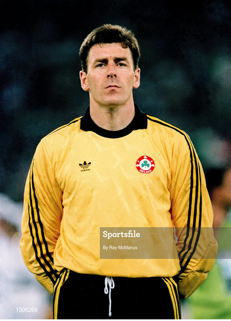 30 June 1990; Packie Bonner of Republic of Ireland prior to the FIFA World Cup 1990 Quarter-Final match between Italy and Republic of Ireland at the Stadio Olimpico in Rome, Italy. Photo by Ray McManus/Sportsfile
