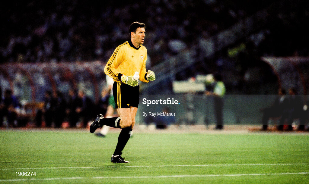 30 June 1990; Packie Bonner of Republic of Ireland during the FIFA World Cup 1990 Quarter-Final match between Italy and Republic of Ireland at the Stadio Olimpico in Rome, Italy. Photo by Ray McManus/Sportsfile