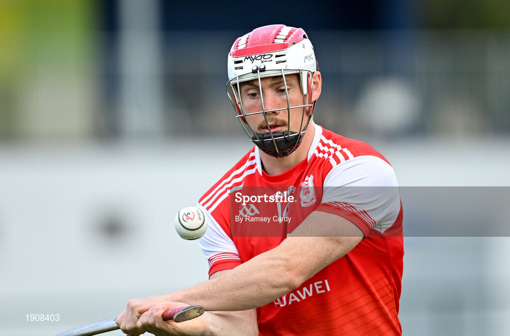 18 July 2020; Con O'Callaghan of Cuala during the Dublin County Senior Hurling Championship Group 4 Round 1 match between Cuala and Thomas Davis at Bray Emmets GAA club in Bray, Wicklow. Competitive GAA matches have been approved to return following the guidelines of Phase 3 of the Irish Government’s Roadmap for Reopening of Society and Business and protocols set down by the GAA governing authorities. With games having been suspended since March, competitive games can take place with updated protocols including a limit of 200 individuals at any one outdoor event, including players, officials and a limited number of spectators, with social distancing, hand sanitisation and face masks being worn by those in attendance among other measures in an effort to contain the spread of the Coronavirus (COVID-19) pandemic. Photo by Ramsey Cardy/Sportsfile