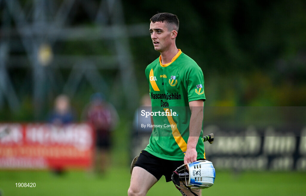 18 July 2020; Conor Molly of Thomas Davis after receiving a red card during the Dublin County Senior Hurling Championship Group 4 Round 1 match between Cuala and Thomas Davis at Bray Emmets GAA club in Bray, Wicklow. Competitive GAA matches have been approved to return following the guidelines of Phase 3 of the Irish Government’s Roadmap for Reopening of Society and Business and protocols set down by the GAA governing authorities. With games having been suspended since March, competitive games can take place with updated protocols including a limit of 200 individuals at any one outdoor event, including players, officials and a limited number of spectators, with social distancing, hand sanitisation and face masks being worn by those in attendance among other measures in an effort to contain the spread of the Coronavirus (COVID-19) pandemic. Photo by Ramsey Cardy/Sportsfile