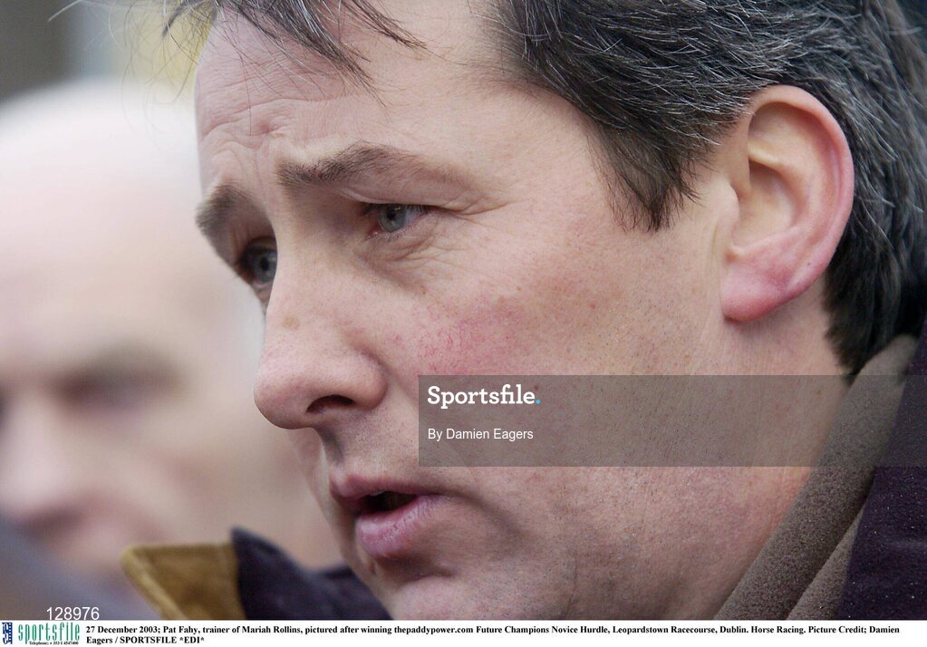 27 December 2003; Pat Fahy, trainer of Mariah Rollins, pictured after winning thepaddypower.com Future Champions Novice Hurdle, Leopardstown Racecourse, Dublin. Horse Racing. Picture Credit; Damien Eagers / SPORTSFILE *EDI*