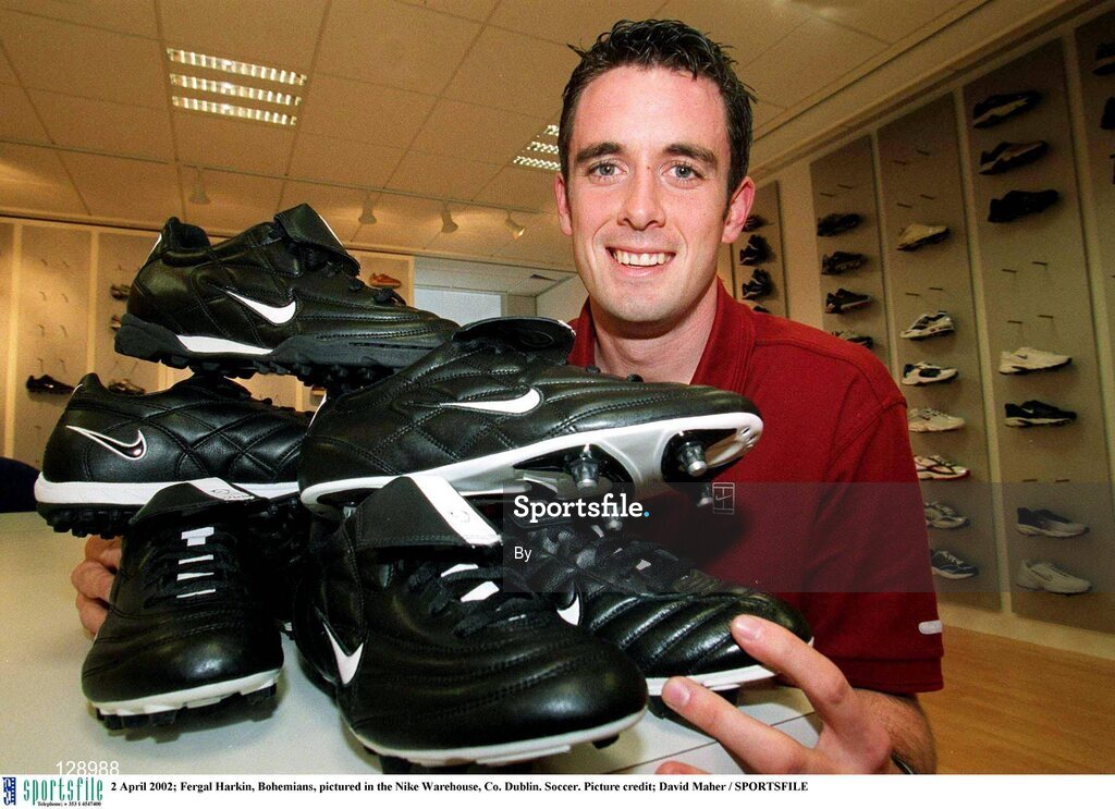 2 April 2002; Fergal Harkin, Bohemians, pictured in the Nike Warehouse, Co. Dublin. Soccer. Picture credit; David Maher / SPORTSFILE
