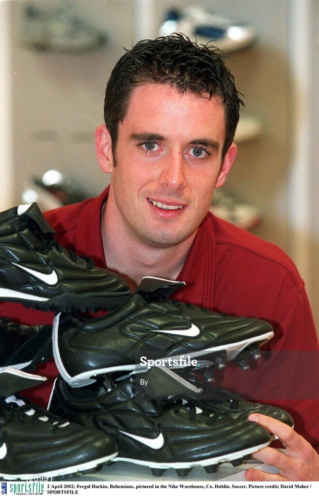 2 April 2002; Fergal Harkin, Bohemians, pictured in the Nike Warehouse, Co. Dublin. Soccer. Picture credit; David Maher / SPORTSFILE