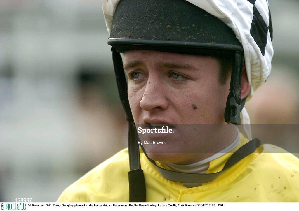 26 December 2003; Barry Geraghty pictured at the Leopardstown Racecourse, Dublin. Horse Racing. Picture Credit; Matt Browne / SPORTSFILE *EDI*