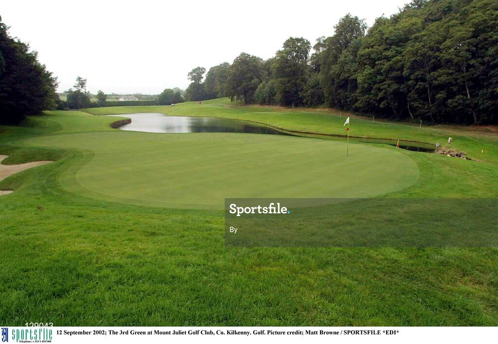 12 September 2002; The 3rd Green at Mount Juliet Golf Club, Co. Kilkenny. Golf. Picture credit; Matt Browne / SPORTSFILE *EDI*