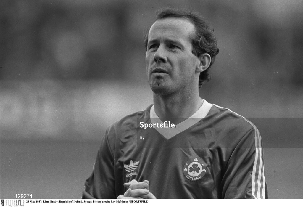 23 May 1987; Liam Brady, Republic of Ireland, Soccer. Picture credit; Ray McManus / SPORTSFILE
