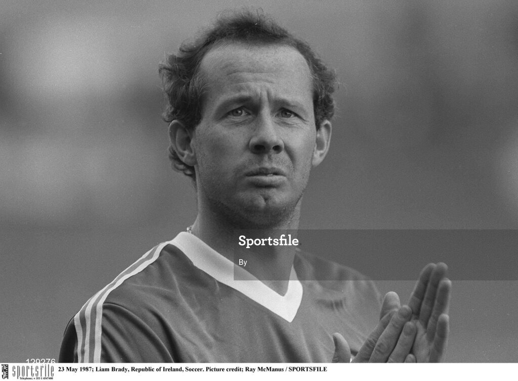 23 May 1987; Liam Brady, Republic of Ireland, Soccer. Picture credit; Ray McManus / SPORTSFILE