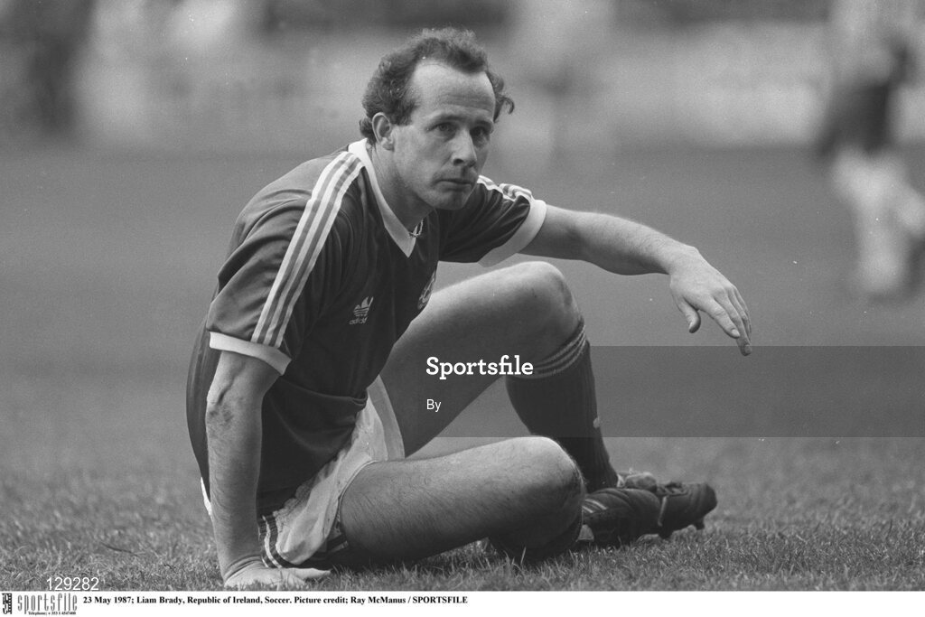 23 May 1987; Liam Brady, Republic of Ireland, Soccer. Picture credit; Ray McManus / SPORTSFILE