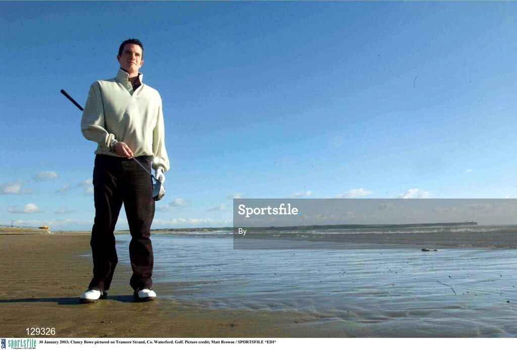 30 January 2003; Clancy Bowe pictured on Tramore Strand, Co. Waterford. Golf. Picture credit; Matt Browne / SPORTSFILE *EDI*