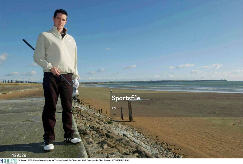 30 January 2003; Clancy Bowe pictured on Tramore Strand, Co. Waterford. Golf. Picture credit; Matt Browne / SPORTSFILE *EDI*