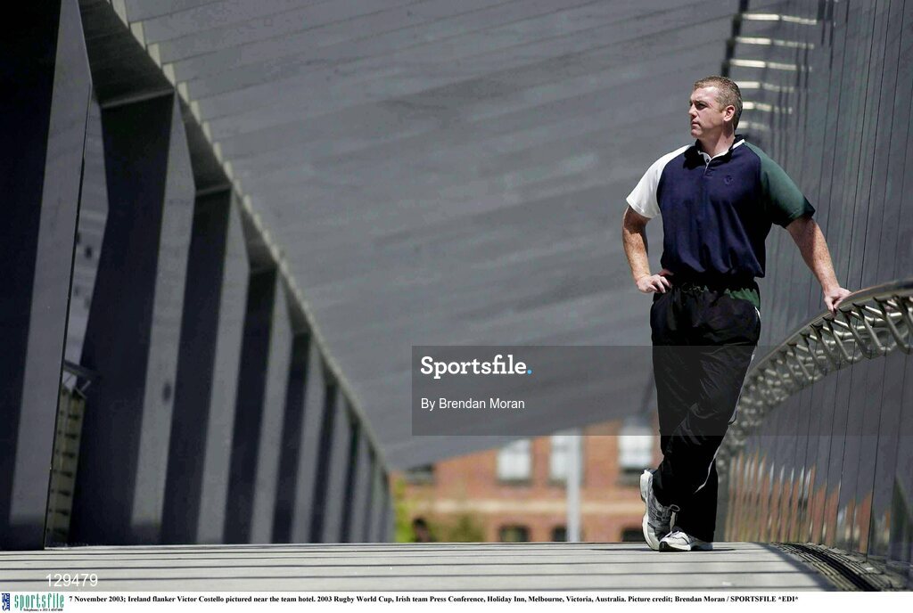 7 November 2003; Ireland flanker Victor Costello pictured near the team hotel. 2003 Rugby World Cup, Irish team Press Conference, Holiday Inn, Melbourne, Victoria, Australia. Picture credit; Brendan Moran / SPORTSFILE