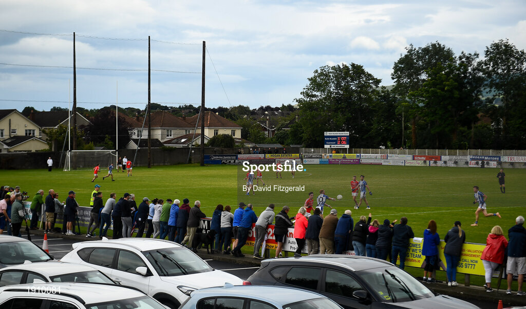 25 July 2020; A general view during the Dublin County Senior Football Championship Round 1 match between Ballyboden St Endas and Clontarf at Pairc Uí Mhurchu in Dublin. GAA matches continue to take place in front of a limited number of people in an effort to contain the spread of the Coronavirus (COVID-19) pandemic. Photo by David Fitzgerald/Sportsfile