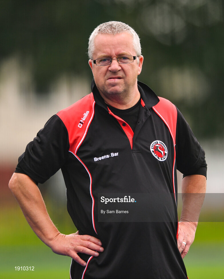 26 July 2020; Gorey Rangers manager Ben Casserly during the FAI New Balance Junior Cup Quarter-Final match between Usher Celtic and Gorey Rangers at Grangegorman IT in Dublin. Competitive Soccer matches have been approved to return following the guidelines of Phase 3 of the Irish Government’s Roadmap for Reopening of Society and Business and protocols set down by the Soccer governing authorities. With games having been suspended since March, competitive games can take place with updated protocols including a limit of 200 individuals at any one outdoor event, including players, officials and a limited number of spectators, with social distancing, hand sanitisation and face masks being worn by those in attendance among other measures in an effort to contain the spread of the Coronavirus (COVID-19). Photo by Sam Barnes/Sportsfile