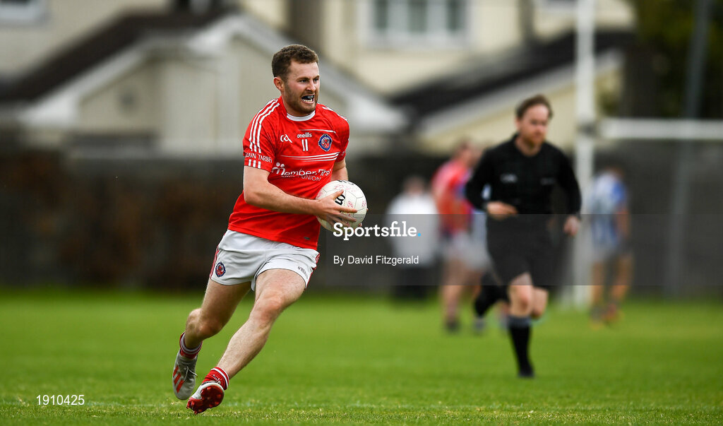 25 July 2020; Jack McCaffrey of Clontarf during the Dublin County Senior Football Championship Round 1 match between Ballyboden St Endas and Clontarf at Pairc Uí Mhurchu in Dublin. GAA matches continue to take place in front of a limited number of people in an effort to contain the spread of the Coronavirus (COVID-19) pandemic. Photo by David Fitzgerald/Sportsfile