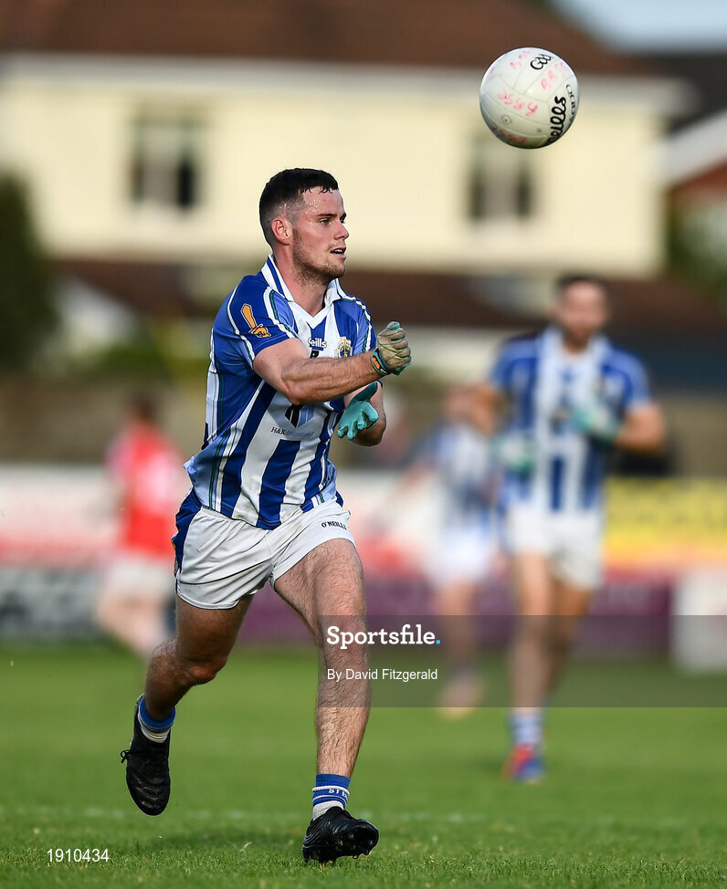 25 July 2020; Ross McGarry of Ballyboden St Enda's during the Dublin County Senior Football Championship Round 1 match between Ballyboden St Endas and Clontarf at Pairc Uí Mhurchu in Dublin. GAA matches continue to take place in front of a limited number of people in an effort to contain the spread of the Coronavirus (COVID-19) pandemic. Photo by David Fitzgerald/Sportsfile
