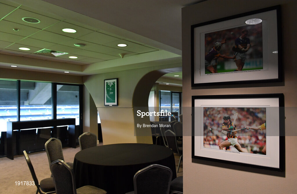 16 August 2020; An empty corporate box in Croke Park Stadium on the original scheduled date of the 2020 GAA Hurling All-Ireland Senior Championship Final. Due to current restrictions laid down by the Irish government to prevent the spread of coronavirus, the dates for the staging of the GAA inter-county season have been pushed back, with the first round of games now due to start in October. The 2020 All-Ireland Senior Hurling Championship was due to be the 133rd staging of the All-Ireland Senior Hurling Championship, the Gaelic Athletic Association's premier inter-county hurling tournament, since its establishment in 1887. For the first time in 96 years the All-Ireland hurling final is now due to be played in December with the 2020 final due on Sunday, December 13th, the same weekend on which Dublin beat Galway in the 1924 final. Photo by Brendan Moran/Sportsfile