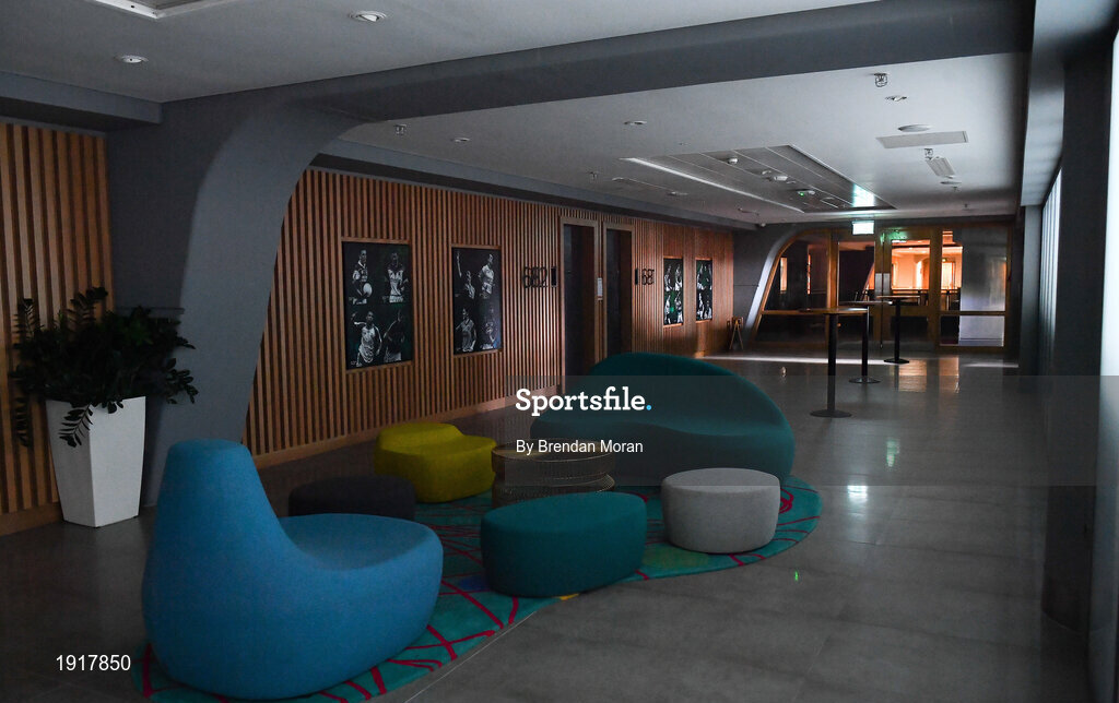 16 August 2020; An empty corporate suite corridor at Croke Park Stadium on the original scheduled date of the 2020 GAA Hurling All-Ireland Senior Championship Final. Due to current restrictions laid down by the Irish government to prevent the spread of coronavirus, the dates for the staging of the GAA inter-county season have been pushed back, with the first round of games now due to start in October. The 2020 All-Ireland Senior Hurling Championship was due to be the 133rd staging of the All-Ireland Senior Hurling Championship, the Gaelic Athletic Association's premier inter-county hurling tournament, since its establishment in 1887. For the first time in 96 years the All-Ireland hurling final is now due to be played in December with the 2020 final due on Sunday, December 13th, the same weekend on which Dublin beat Galway in the 1924 final. Photo by Brendan Moran/Sportsfile