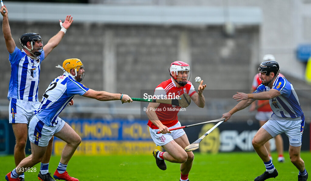 20 September 2020; Con O'Callaghan of Cuala in action against Stephen O'Connor and David O'Connor, right, of Ballyboden St Enda's during the Dublin County Senior Hurling Championship Final match between Ballyboden St Enda's and Cuala at Parnell Park in Dublin. Photo by Piaras Ó Mídheach/Sportsfile