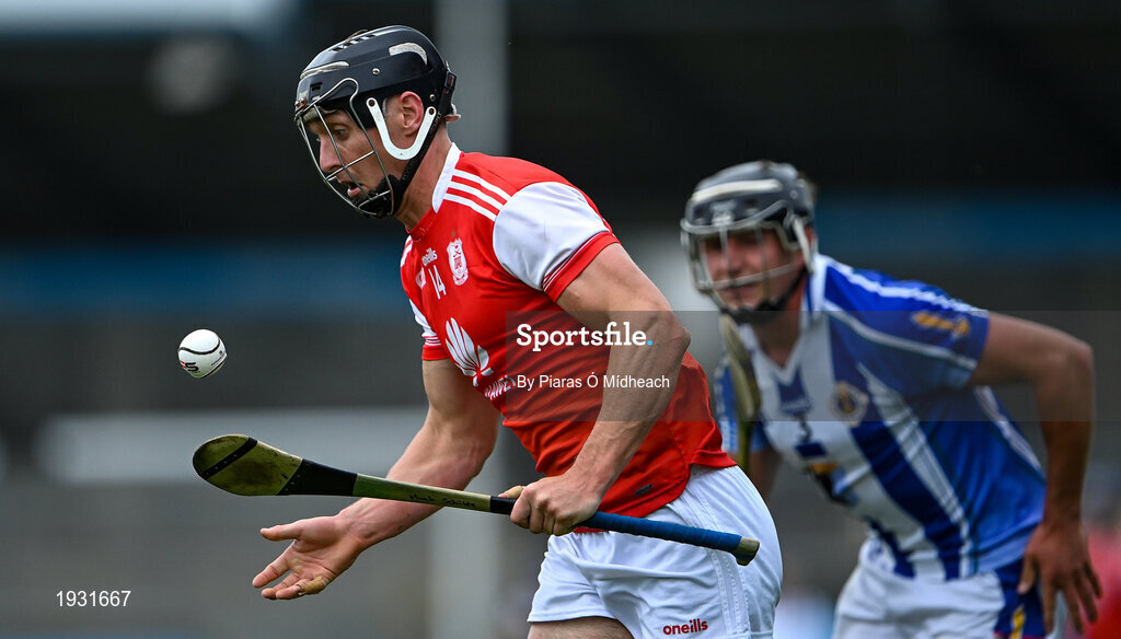 20 September 2020; Mark Schutte of Cuala gets past Luke Corcoran of Ballyboden St Enda's during the Dublin County Senior Hurling Championship Final match between Ballyboden St Enda's and Cuala at Parnell Park in Dublin. Photo by Piaras Ó Mídheach/Sportsfile