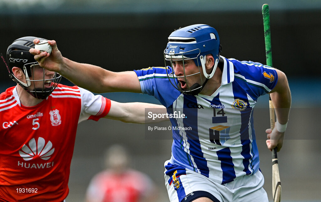20 September 2020; Paul Doherty of Ballyboden St Enda's in action against Michael Conroy of Cuala during the Dublin County Senior Hurling Championship Final match between Ballyboden St Enda's and Cuala at Parnell Park in Dublin. Photo by Piaras Ó Mídheach/Sportsfile