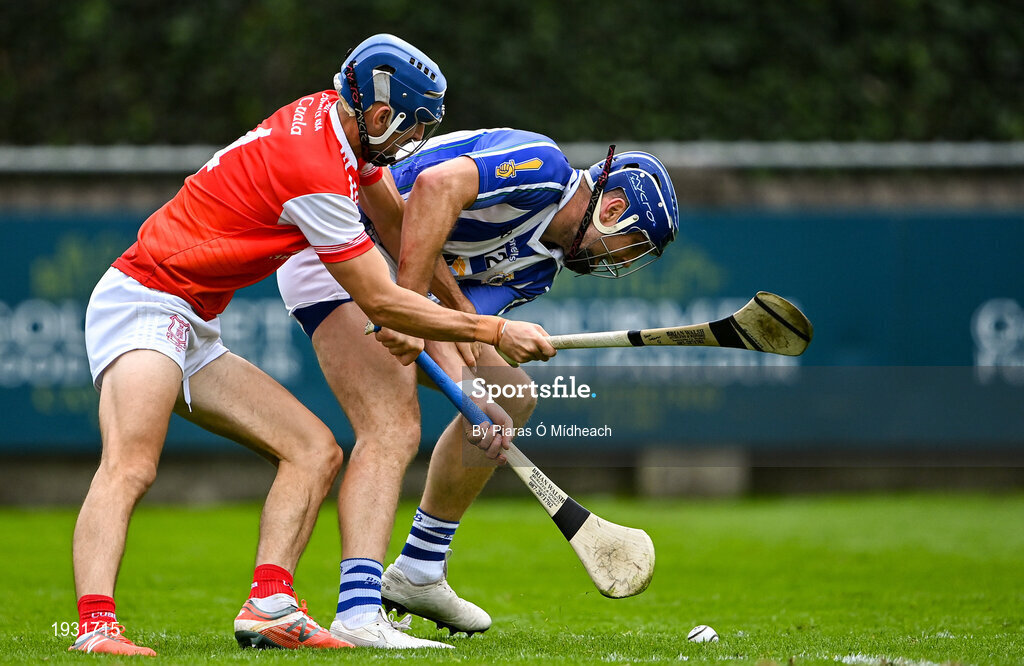 20 September 2020; Conal Keaney of Ballyboden St Enda's in action against John Sheanon of Cuala during the Dublin County Senior Hurling Championship Final match between Ballyboden St Enda's and Cuala at Parnell Park in Dublin. Photo by Piaras Ó Mídheach/Sportsfile