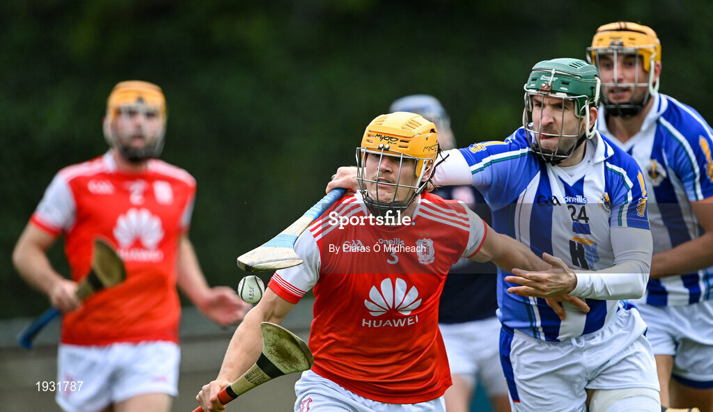 20 September 2020; Cian O'Callaghan of Cuala is tackled by Conor McCormack of Ballyboden St Enda's during the Dublin County Senior Hurling Championship Final match between Ballyboden St Enda's and Cuala at Parnell Park in Dublin. Photo by Piaras Ó Mídheach/Sportsfile
