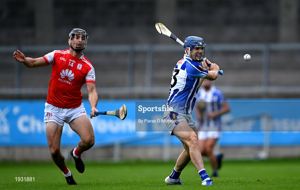 20 September 2020; Paul Ryan of Ballyboden St Enda's in action against Mark Schutte of Cuala during the Dublin County Senior Hurling Championship Final match between Ballyboden St Enda's and Cuala at Parnell Park in Dublin. Photo by Piaras Ó Mídheach/Sportsfile