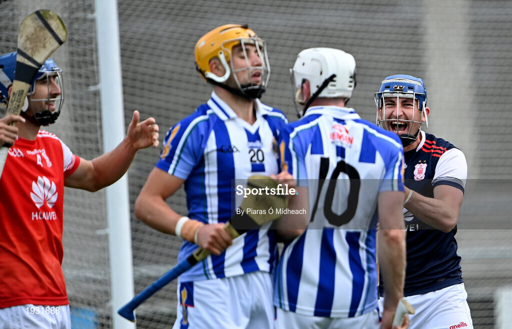 20 September 2020; Cuala goalkeeper Seán Brennan celebrates a turnover during the Dublin County Senior Hurling Championship Final match between Ballyboden St Enda's and Cuala at Parnell Park in Dublin. Photo by Piaras Ó Mídheach/Sportsfile