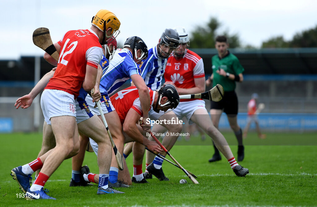 20 September 2020; Mark Schutte of Cuala tries to gather possession during the Dublin County Senior Hurling Championship Final match between Ballyboden St Enda's and Cuala at Parnell Park in Dublin. Photo by Piaras Ó Mídheach/Sportsfile