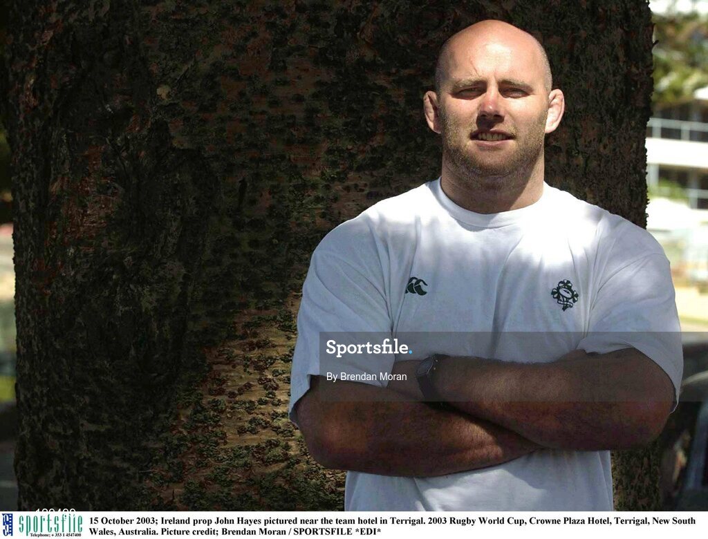 15 October 2003; Ireland prop John Hayes pictured near the team hotel in Terrigal. 2003 Rugby World Cup, Crowne Plaza Hotel, Terrigal, New South Wales, Australia. Picture credit; Brendan Moran / SPORTSFILE