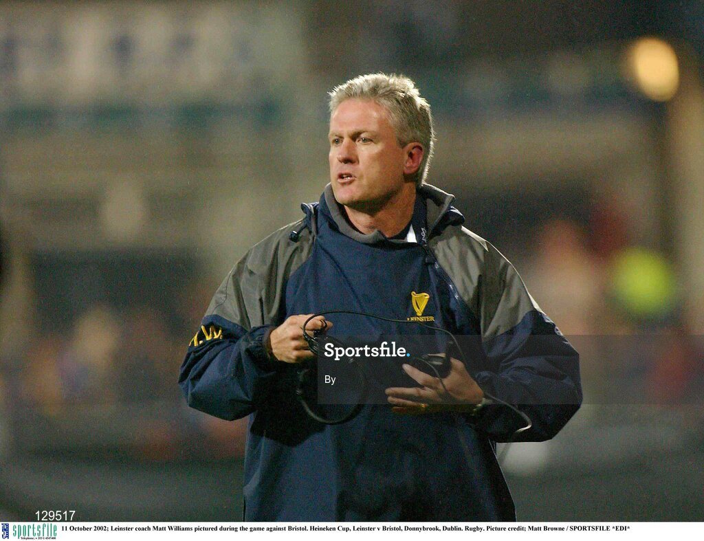 11 October 2002; Leinster coach Matt Williams pictured during the game against Bristol. Heineken Cup, Leinster v Bristol, Donnybrook, Dublin. Rugby. Picture credit; Matt Browne / SPORTSFILE *EDI*