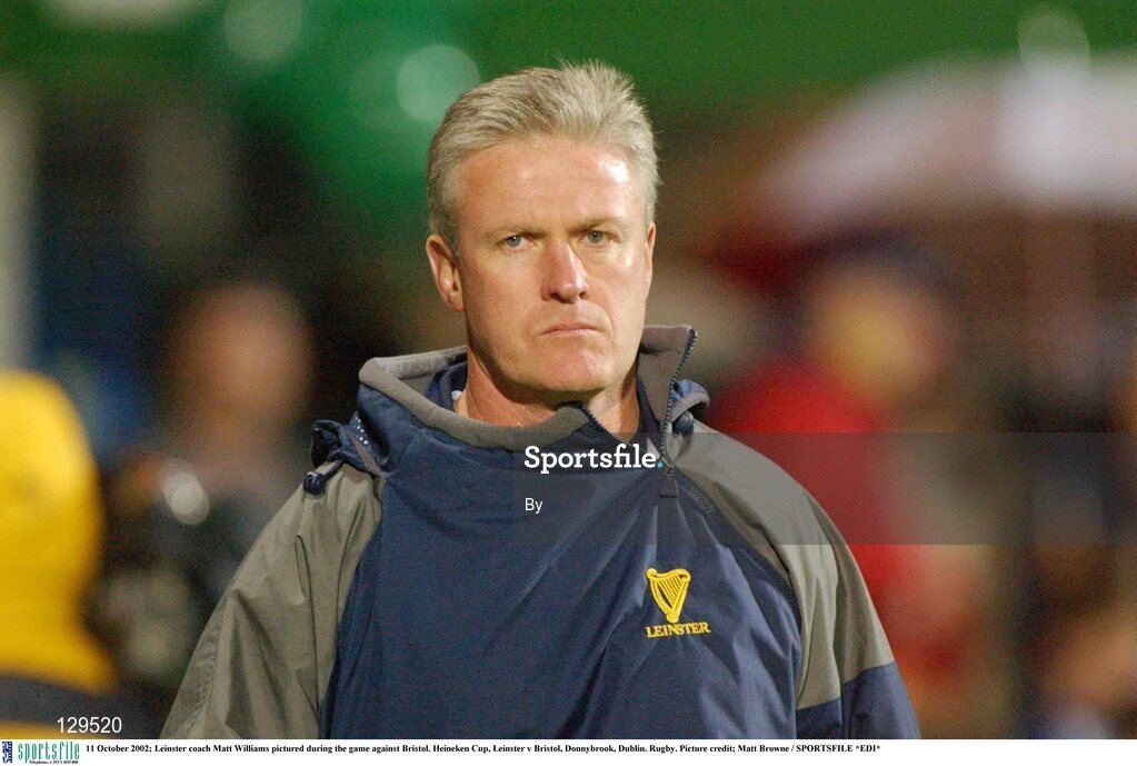 11 October 2002; Leinster coach Matt Williams pictured during the game against Bristol. Heineken Cup, Leinster v Bristol, Donnybrook, Dublin. Rugby. Picture credit; Matt Browne / SPORTSFILE *EDI*