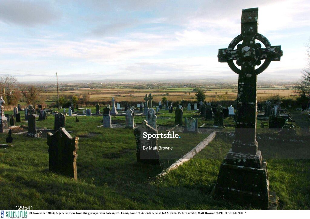 21 November 2003; A general view from the graveyard in Arless, Co. Laois, home of Arles-Kilcruise GAA team. Picture credit; Matt Browne / SPORTSFILE *EDI*