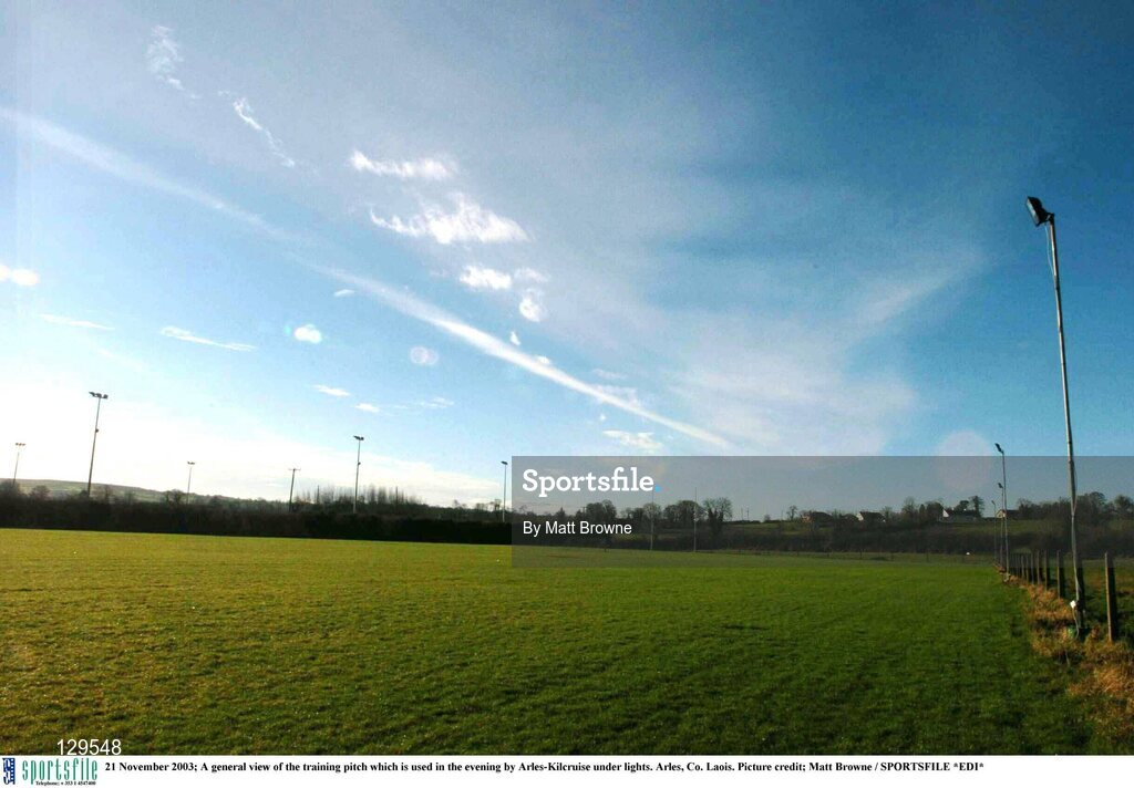 21 November 2003; A general view of the training pitch which is used in the evening by Arles-Kilcruise under lights. Arles, Co. Laois. Picture credit; Matt Browne / SPORTSFILE *EDI*