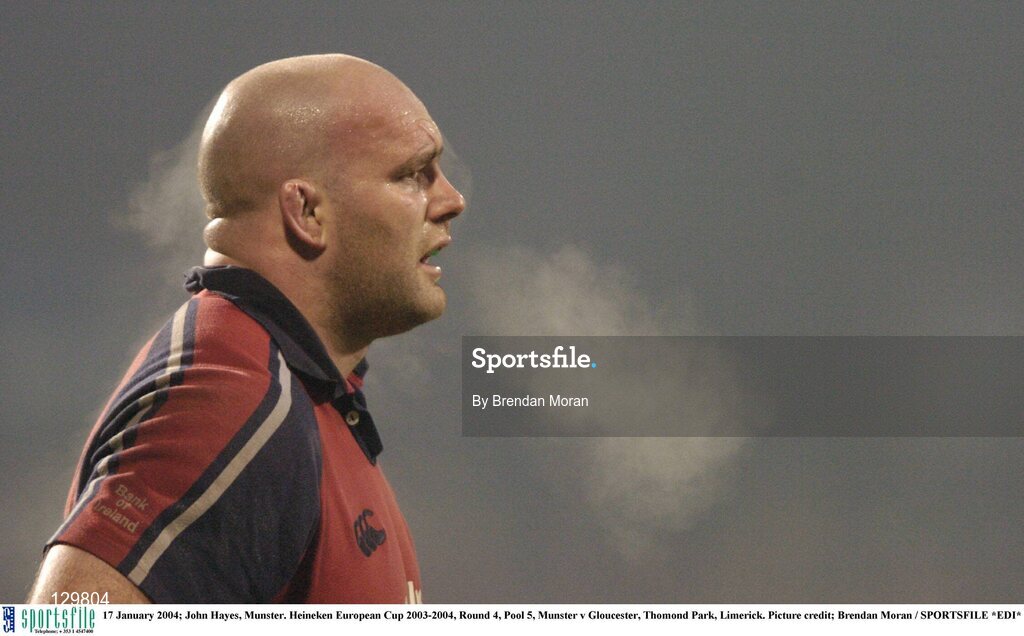 17 January 2004; John Hayes, Munster. Heineken European Cup 2003-2004, Round 4, Pool 5, Munster v Gloucester, Thomond Park, Limerick. Picture credit; Brendan Moran / SPORTSFILE *EDI*