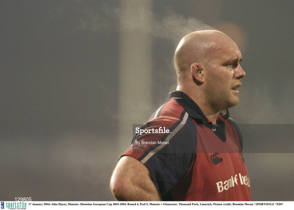 17 January 2004; John Hayes, Munster. Heineken European Cup 2003-2004, Round 4, Pool 5, Munster v Gloucester, Thomond Park, Limerick. Picture credit; Brendan Moran / SPORTSFILE *EDI*