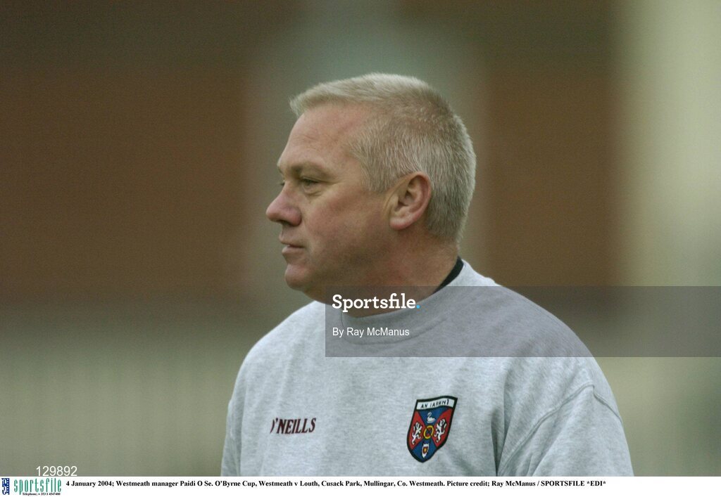 4 January 2004; Westmeath manager Paidi O Se. O'Byrne Cup, Westmeath v Louth, Cusack Park, Mullingar, Co. Westmeath. Picture credit; Ray McManus / SPORTSFILE *EDI*