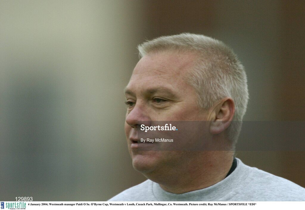 4 January 2004; Westmeath manager Paidi O Se. O'Byrne Cup, Westmeath v Louth, Cusack Park, Mullingar, Co. Westmeath. Picture credit; Ray McManus / SPORTSFILE *EDI*