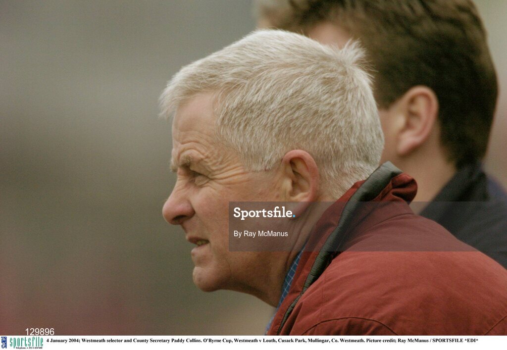4 January 2004; Westmeath selector and County Secretary Paddy Collins. O'Byrne Cup, Westmeath v Louth, Cusack Park, Mullingar, Co. Westmeath. Picture credit; Ray McManus / SPORTSFILE *EDI*