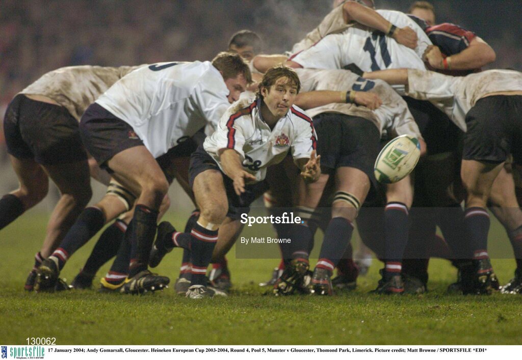 17 January 2004; Andy Gomarsall, Gloucester. Heineken European Cup 2003-2004, Round 4, Pool 5, Munster v Gloucester, Thomond Park, Limerick. Picture credit; Matt Browne / SPORTSFILE *EDI*