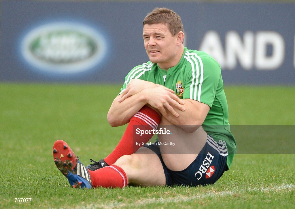 3 July 2013; Brian O'Driscoll, British & Irish Lions, during squad training ahead of their 3rd test match against Australia on Saturday. British & Irish Lions Tour 2013, Squad Training. Noosa Dolphins RFC, Dolphin Oval, Sunshine Beach, Queensland, Australia. Picture credit: Stephen McCarthy / SPORTSFILE