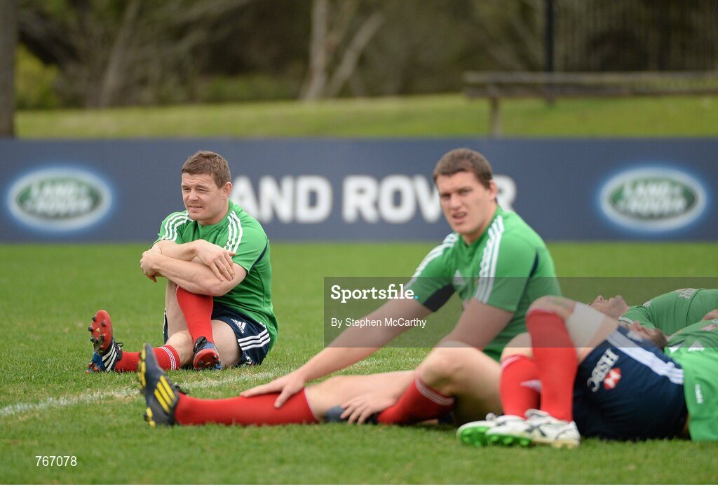 3 July 2013; Brian O'Driscoll, British & Irish Lions, during squad training ahead of their 3rd test match against Australia on Saturday. British & Irish Lions Tour 2013, Squad Training. Noosa Dolphins RFC, Dolphin Oval, Sunshine Beach, Queensland, Australia. Picture credit: Stephen McCarthy / SPORTSFILE