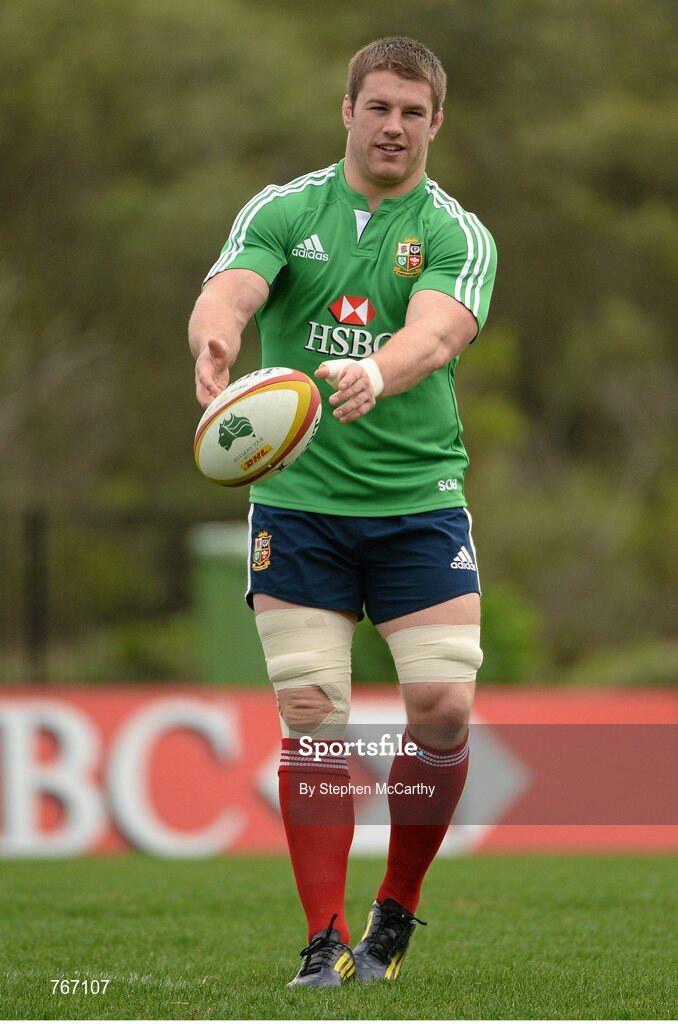 3 July 2013; Sean O'Brien, British & Irish Lions, during squad training ahead of their 3rd test match against Australia on Saturday. British & Irish Lions Tour 2013, Squad Training. Noosa Dolphins RFC, Dolphin Oval, Sunshine Beach, Queensland, Australia. Picture credit: Stephen McCarthy / SPORTSFILE